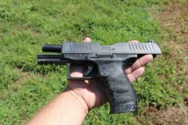 The .45 is sized up accordingly. 