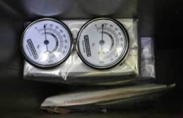 Prepping 101: Bury a Rifle and Some Food The the box I put desiccant packs and these humidity gauges. They would not be holding at 10% of there was any leak at all.