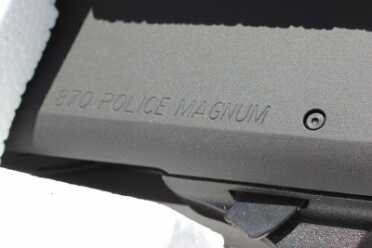 Why Does Everyone Love the Remington 870? The receiver of the 870P is marked Police Magnum.