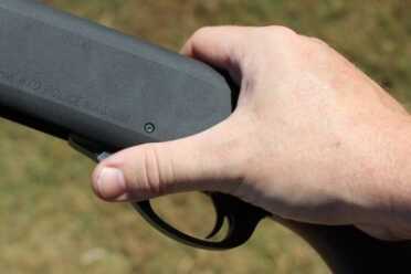 Why Does Everyone Love the Remington 870? If you intend to hit the action bar lock with your right thumb, you have to reach for it.