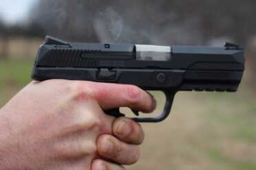 The trigger safety falls easily. 