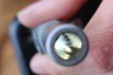 Inside the barrel.