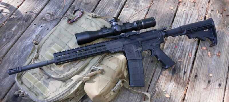A 6-pound, sub-MOA, 9 5.56mm AR?—Full Review. The Armalite M-15 Light Tactical Carbine. I added the big Burris XTR II for accuracy testing.