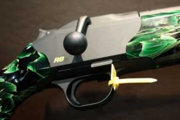 Incredible Colors for the Blaser R8 Rifles -- SHOT Show 2016 All of the pieces of the gun are modular for calibers up to .338, and down to xx.