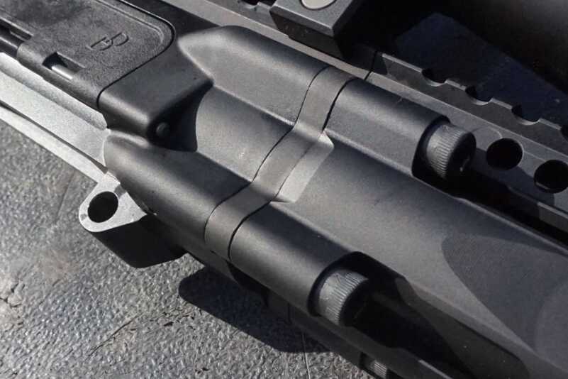 Check out how DD is connecting the forend to the receiver. 
