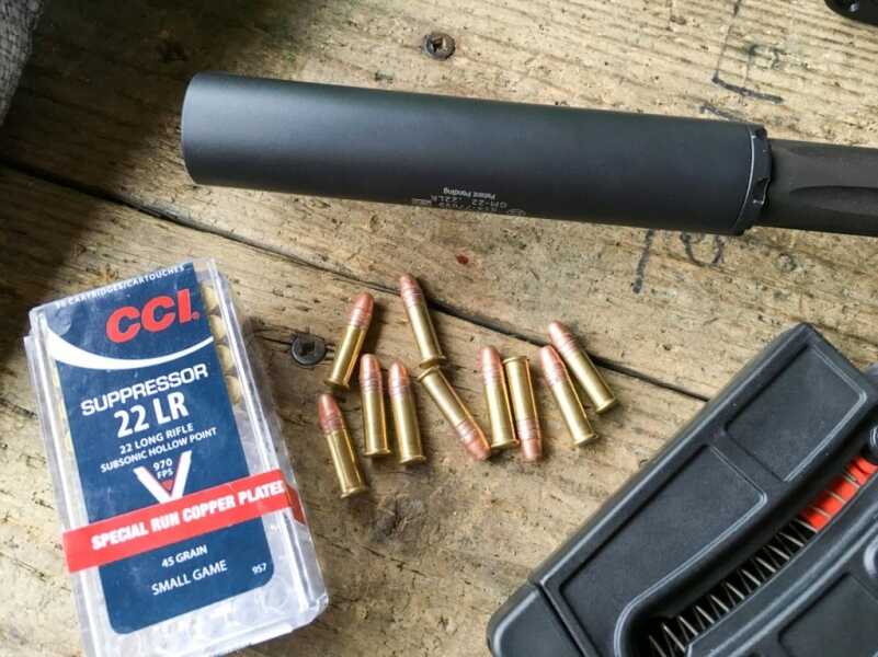 The exceptionally light GM-22 on a Smith & Wesson M&P 22 Compact