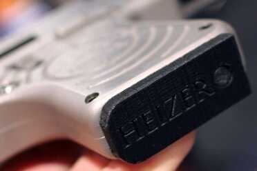 Heizer's New Semi-Auto is the Thinnest Yet--SHOT Show 2016 Mag fed. 3-D printed prototype.