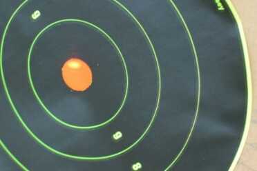 Red dot on red dot. 