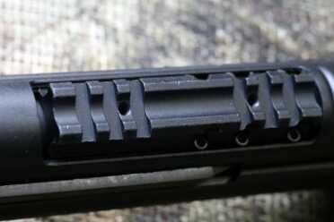 Forward rail mounts make attaching a scout scope easy.
