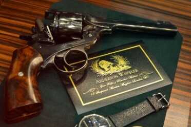 A New British Made Handgun? The Return of The Webley--SHOT Show 2016 Sorry for not having the best angles and details with the photos on the Mrk. VII. It was behind glass and hard to get a clear shot without glare.
