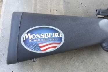 Mossberg Patriot Bolt-Action Rifle Review The back end is equipped with enough rubber to keep the polymer from eating up your shoulder.