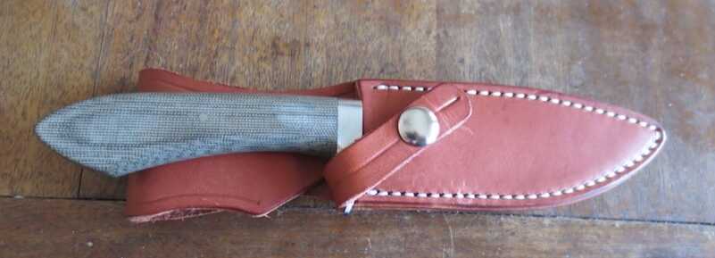 White River Knife & Tool Presents A Perfect Pack Knife: The 'Sendero Classic' In the sheath. I should say that the sheath is made from premium, full-grain leather.