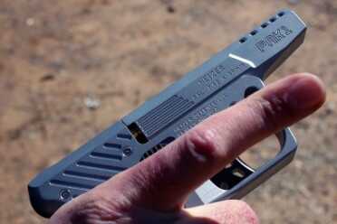 Heizer's Pocket AK and Pocket AR--7.62x39 and .223 Hand Cannon Review The trigger pull is heavy, as it should be for a pocket gun.