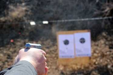 Heizer's Pocket AK and Pocket AR--7.62x39 and .223 Hand Cannon Review Hardly any muzzle rise.