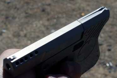 Heizer's Pocket AK and Pocket AR--7.62x39 and .223 Hand Cannon Review The sight radius is pushed to the limit.