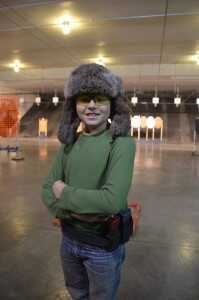 Kids And Guns: Series Introduction Andrew Yackley, with his favorite hat for winter USPSA pistol league.