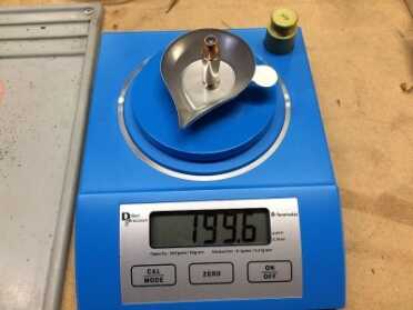 Sig .38 Super Ammunition Test The JHP. The weights are very close.