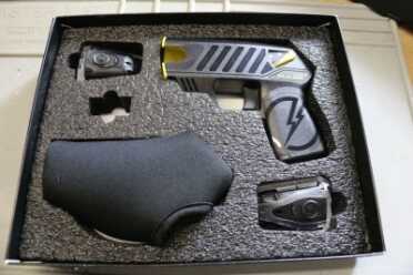 The new Taser Pulse. No background check needed--in most places.