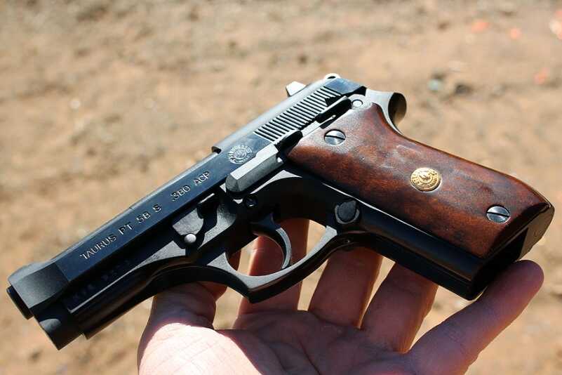 The Taurus PT58. Overbuilt and easy on the hands. Ideal for recoil sensitive shooters. 