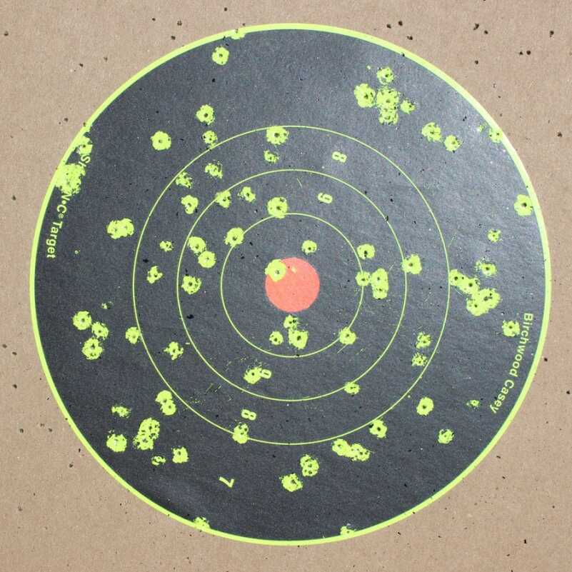 Same target with another round, but from 7 yards. 