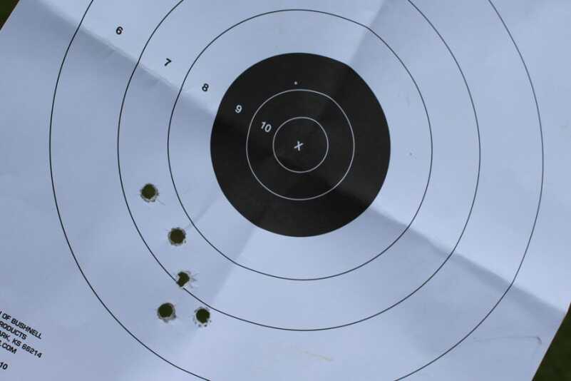 this is the test target sent with the gun, and it must have been shot by someone half asleep. The gun shoots much better than this.