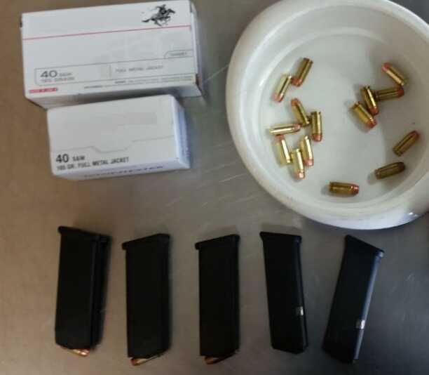 A box of 100, a box of 50, and six mags? Plenty of ammo for the short hop from Hays, Kansas to Wichita. 