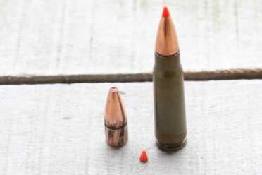 Heizer POCKET AK and POCKET AR Gel Test 7.62 x 39 bullet retrieved from gel zero expansion ballistic tip broken