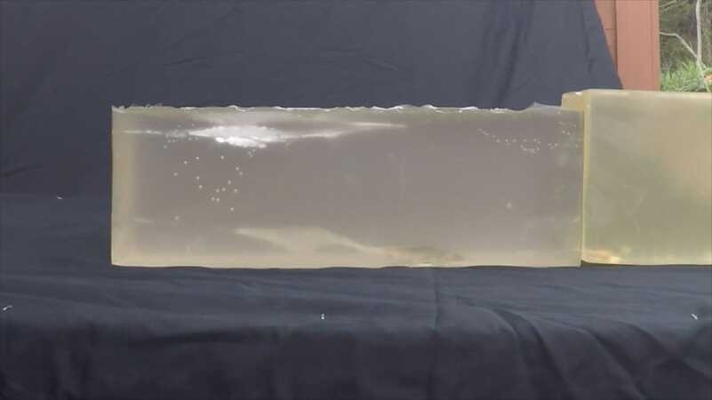 Heizer POCKET AK and POCKET AR Gel Test Permanent one cavity on top is 223 one cavity on bottom is 7.62 x 39.