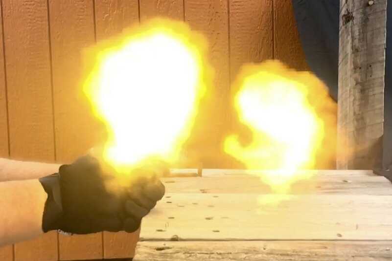 Heizer POCKET AK and POCKET AR Gel Test Flame from 7.62 x 39 coming from working of barrel and muzzle of barrel