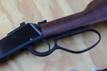 The Henry Small Game Carbine has an oversized lever loop--great for gloved hands, though the trigger guard is normally sized. 