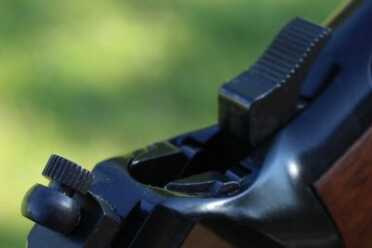 The hammer is easy enough to cock in this configuration, though you may prefer to add an extension if you plan on using a scope with the rifle.
