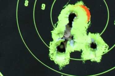 This is from 25 yards, running the trigger fast. 