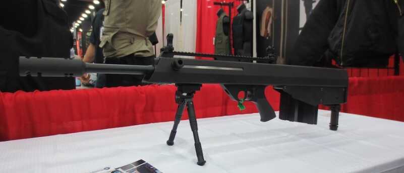 The St. George Arms .50 BMG Bullpup in the Flesh -- NRA 2016 The Leader 50 A1 is only 18.5 pounds.