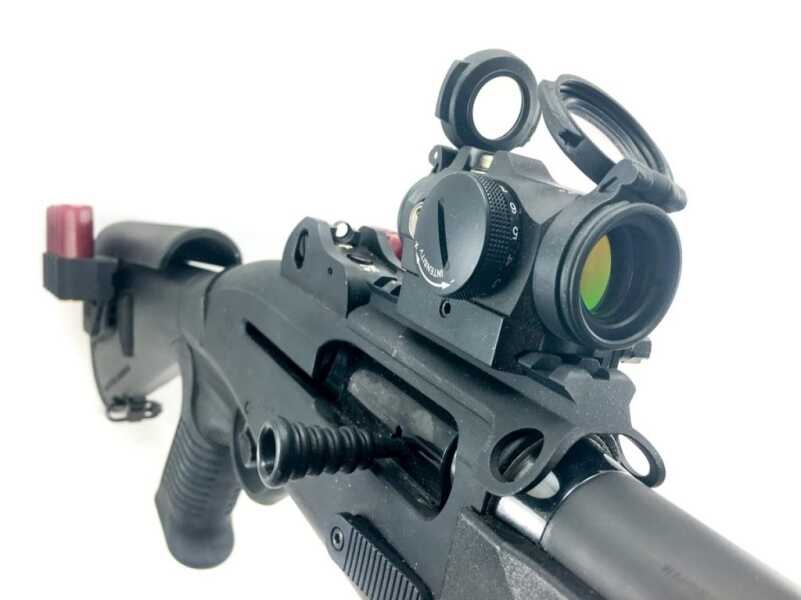 Gear Bag - Tactical Shotgun Accessories If I removed everything else for reliability or weight reasons, the Aimpoint Micro H-2 is the one component that would stay. It great for slugs but surprisingly useful for buckshot as well.