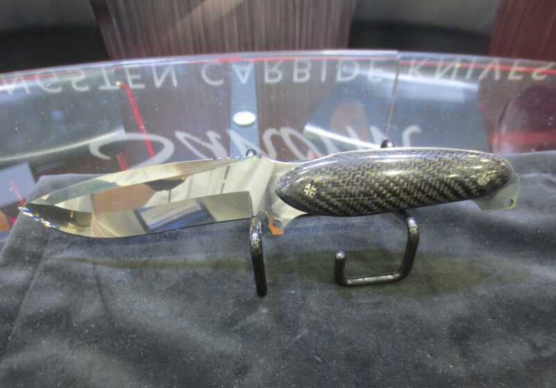 Otherworldly Knives from Cabot -- NRA 2016 Lovely blades, but a bit difficult to photograph with that mirror satin finish.