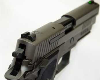 The Search for the Holy Grail Ends Here: SIG Sauer Legion P226 SAO The sights on the Legion Series are both tough and very functional. The minimal dots in the rear don’t distract the shooter in daylight.