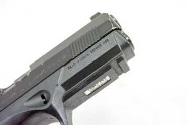Beretta .40 PX4 Storm Pistol - A Closer Look - Range Report A single-slot rail allows attachment of a light and/or laser. I've used it with Streamlights and the Crimson Trace Rail Master Pro.