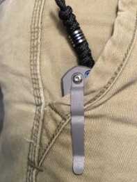 Rides nice in the pocket and snag free. Just need to ditch the lanyard