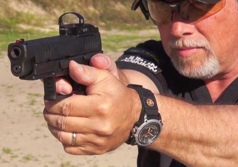 The author puts the new XD(M) OSP, equipped with a Vortex Venom reflex sight through its paces on the range.