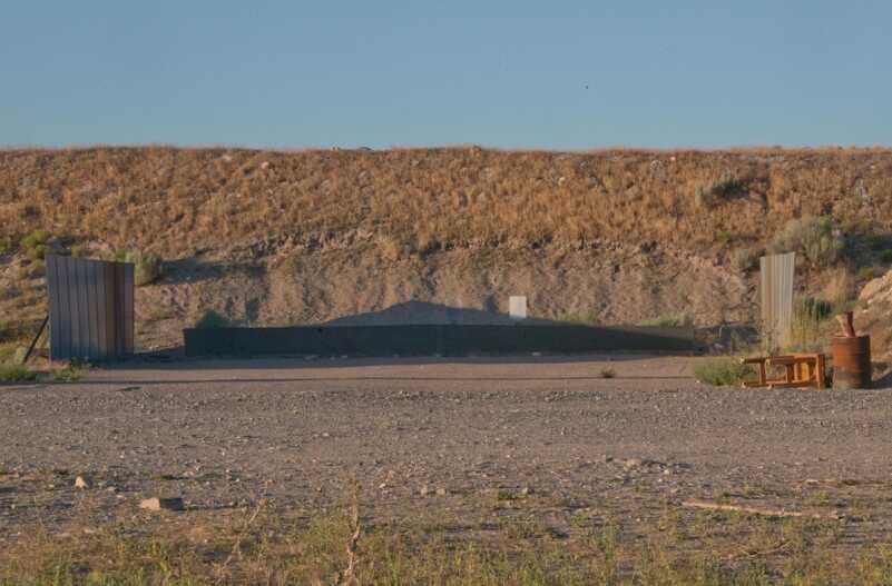 A 100-Yard 1911: Republic Forge Longslide 10mm—Full Test During testing, the author maxed out the 10mm Republic Forge on a steel plate at 100 yards.