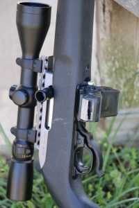 The author equipped the rifle with a TriMag system that connects three factory Ruger 10-round magazines together.