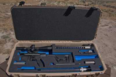 DRD Tactical Takedown Kivaari Semi-Auto .338 Lapua Magnum The Kivaari can be broken down quickly and fit into its custom carry case.