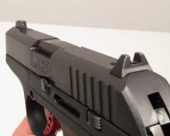The large metal sights on the LCP Custom greatly aid accurate shooting. The front sight features a photoluminescent insert.