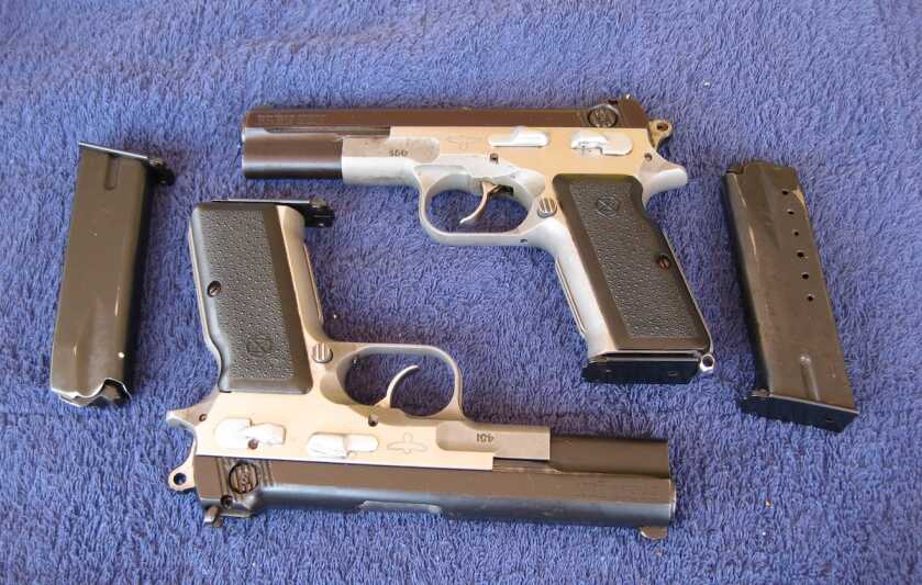 Bren Ten pistol representing the early history of the 10mm Auto cartridge before the Colt Delta Elite