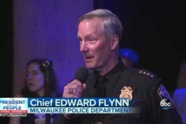 Chief Flynn at a ABC News sponsored townhall meeting with the president. 