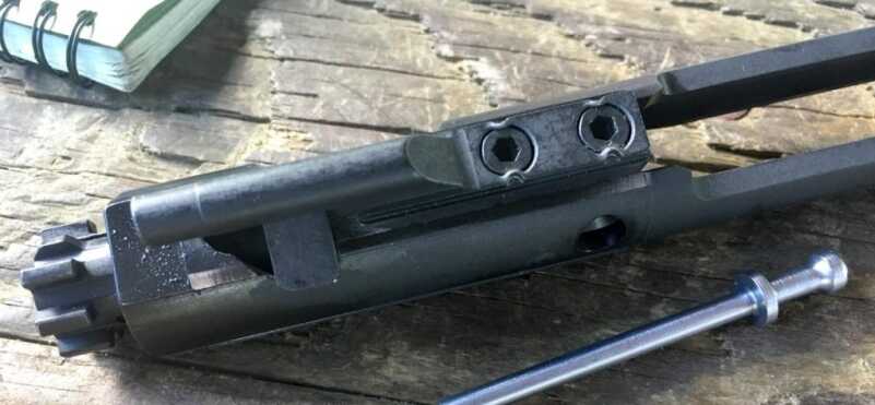 A 6-pound, sub-MOA, 9 5.56mm AR?—Full Review. The gas key on the bolt carrier was staked into position as expected.