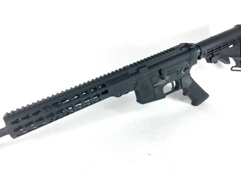 A 6-pound, sub-MOA, 9 5.56mm AR?—Full Review. As an optics-ready design, the receiver rail is "extended" full length with a Picatinny rail along the full length of the handguard.