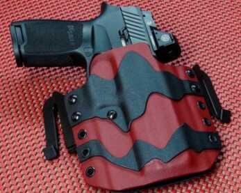 Sig's New P320RX Competition & Defense Pistol—Full Review The only holster the author knows for sure is available is this "Torn Kydex" model from Multi Holsters. It is a perfect fit, and a nice fashion statement.