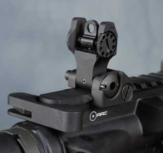 Suppressor Company Offers An AR?—The AAC MPW in 300 BLK—Full Review Troy Industries’ Battle Sight is the industry standard for folding back-up iron sights in the authors opinion. Image courtesy of Camera1.