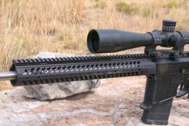 Samson’s 15-inch Evolution handguard covers the barrel, providing ample mounting positions for rails of various lengths. 